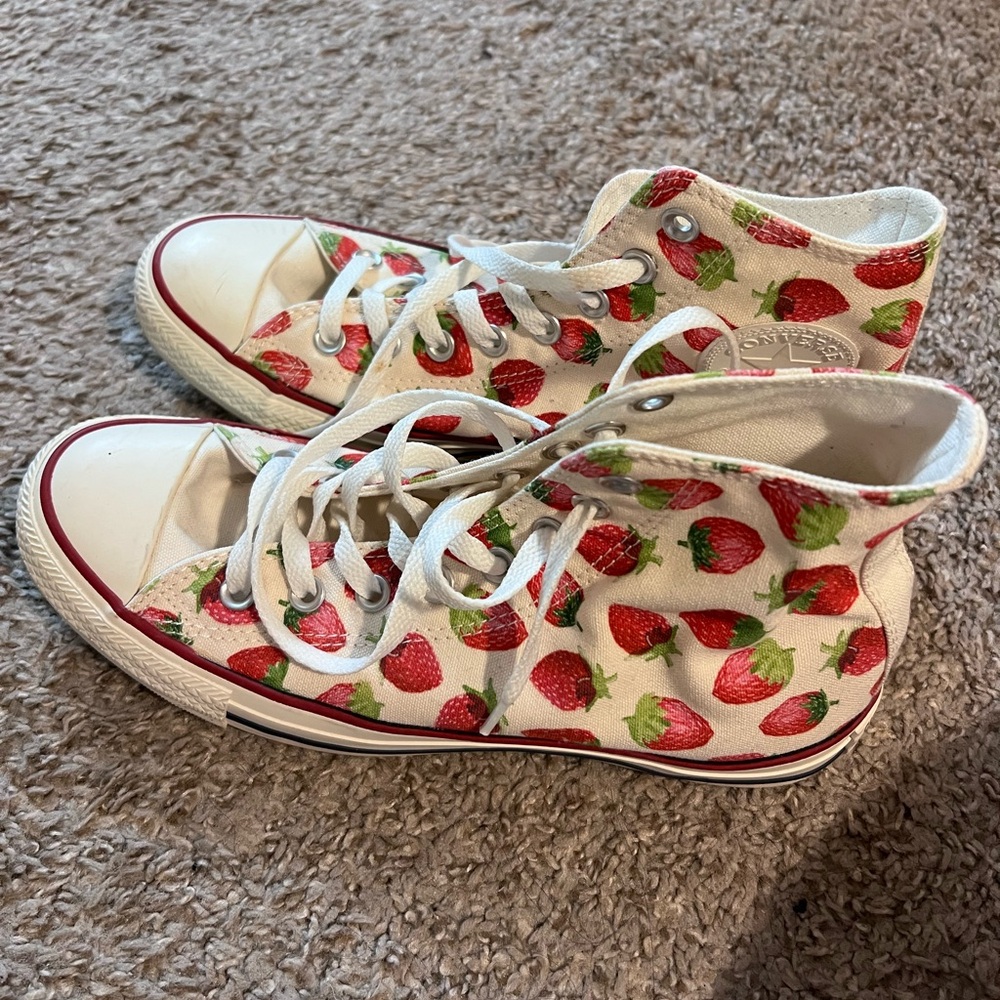 Strawberry Print High-Top Converse